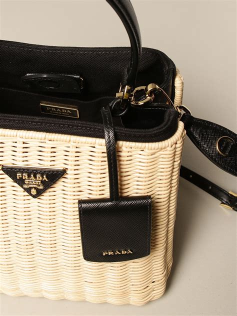 prada wicker bags|prada canvas shoulder bag.